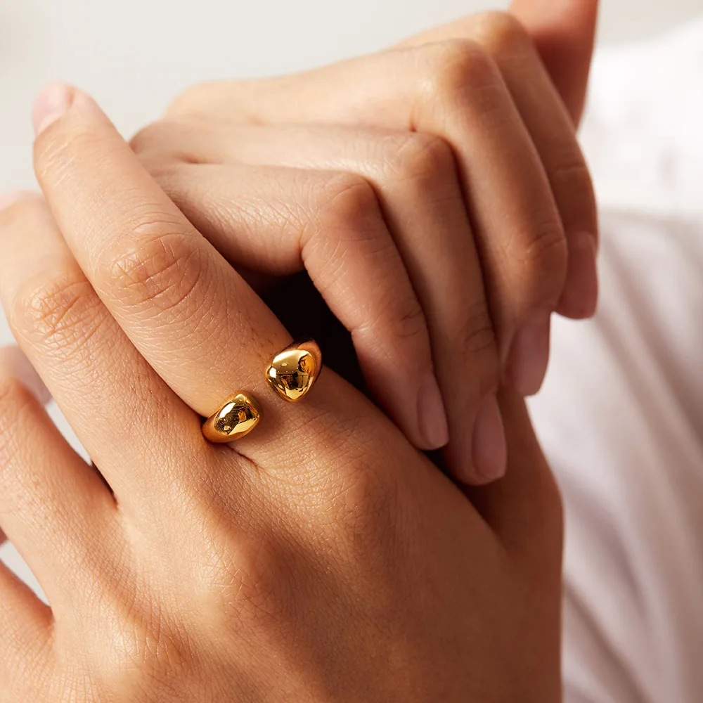 RZkWHigh-Polished-Gold-Plated-Stainless-Steel-Chunky-Rings-For-Women-Adjustable-Open-Rings-Trendy-Jewelry-for